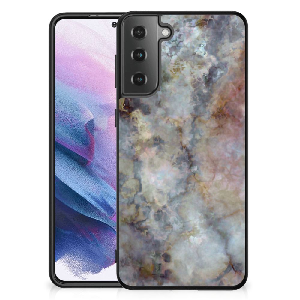Samsung Galaxy S21 Plus Marmeren Print Telefoonhoesje Marmer Grijs B2C Telecom