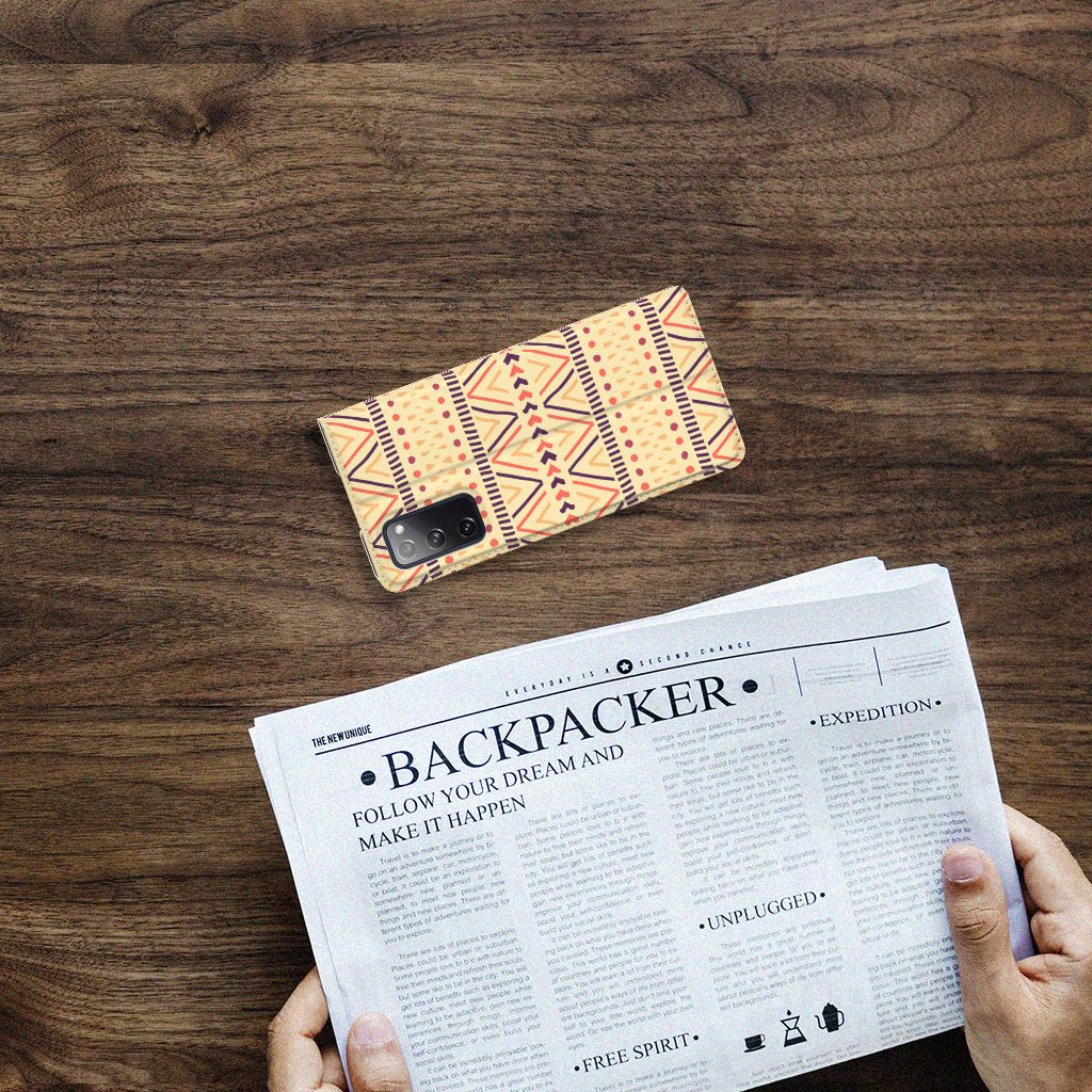 Samsung Galaxy S20 FE Hoesje met Magneet Aztec Yellow - B2C Telecom