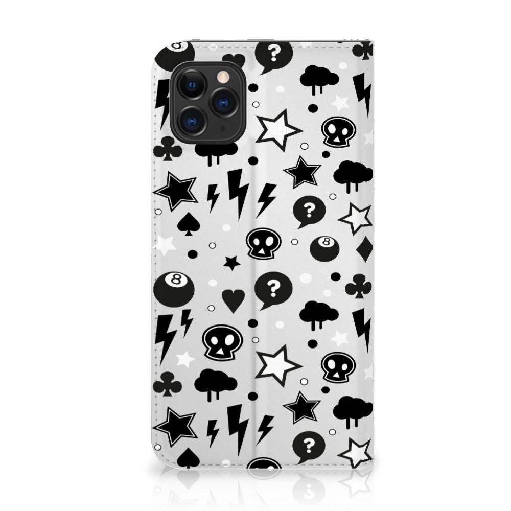Mobiel BookCase Apple iPhone 11 Pro Max Silver Punk