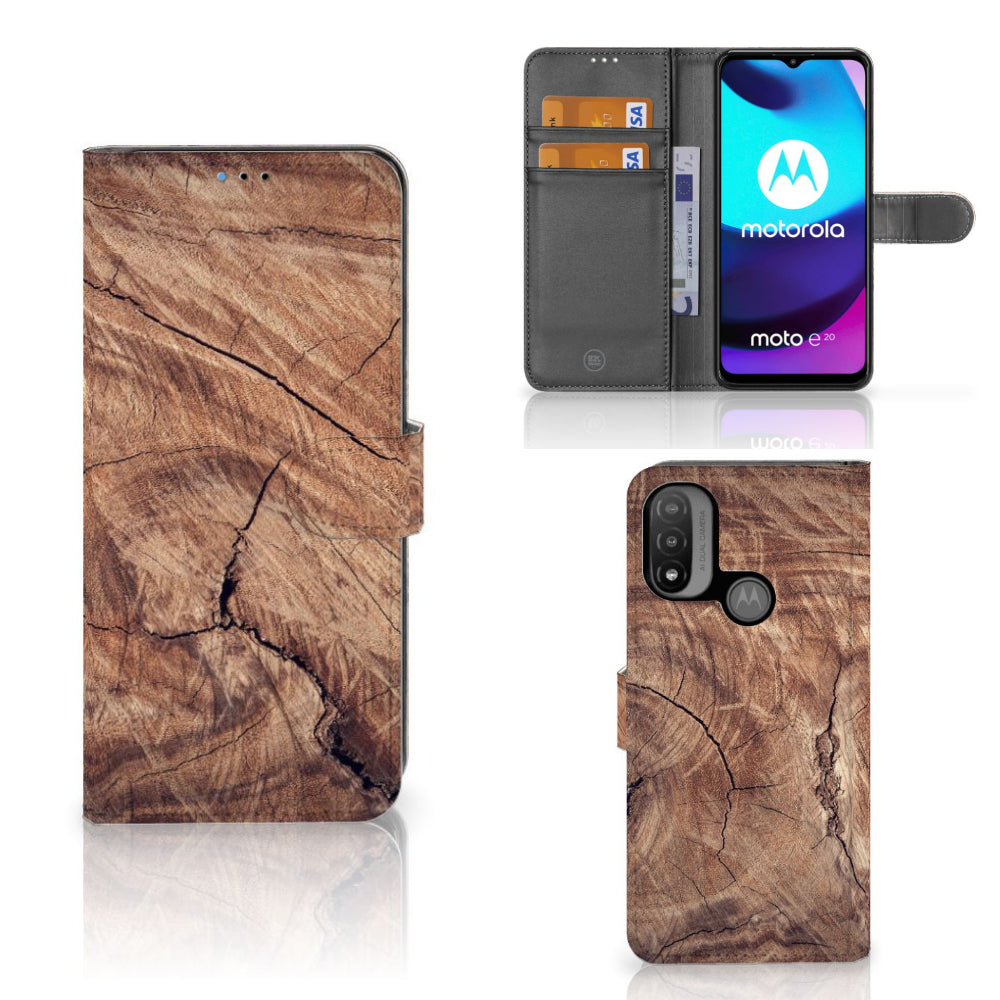 Motorola Moto E20 | E30 | E40 Book Style Case Tree Trunk