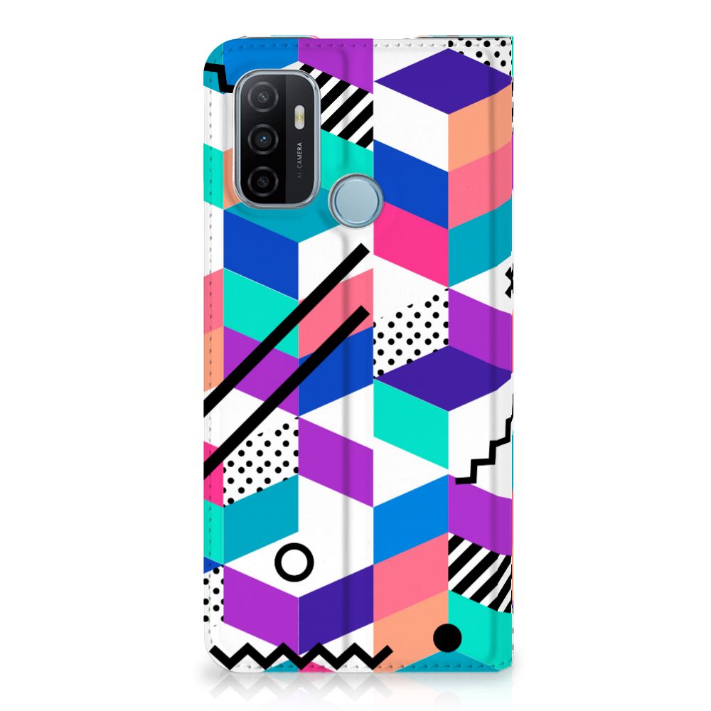 OPPO A53 | A53s Stand Case Blokken Kleurrijk - B2C Telecom