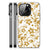 iPhone 14 Pro Bloemen Hoesje Gouden Bloemen