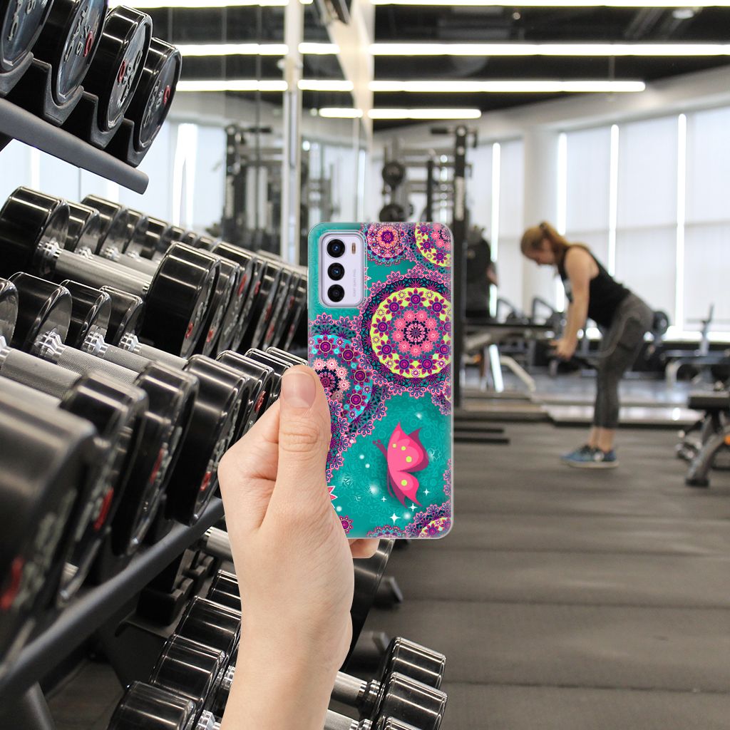 Motorola Moto G42 Hoesje maken Cirkels en Vlinders B2C Telecom