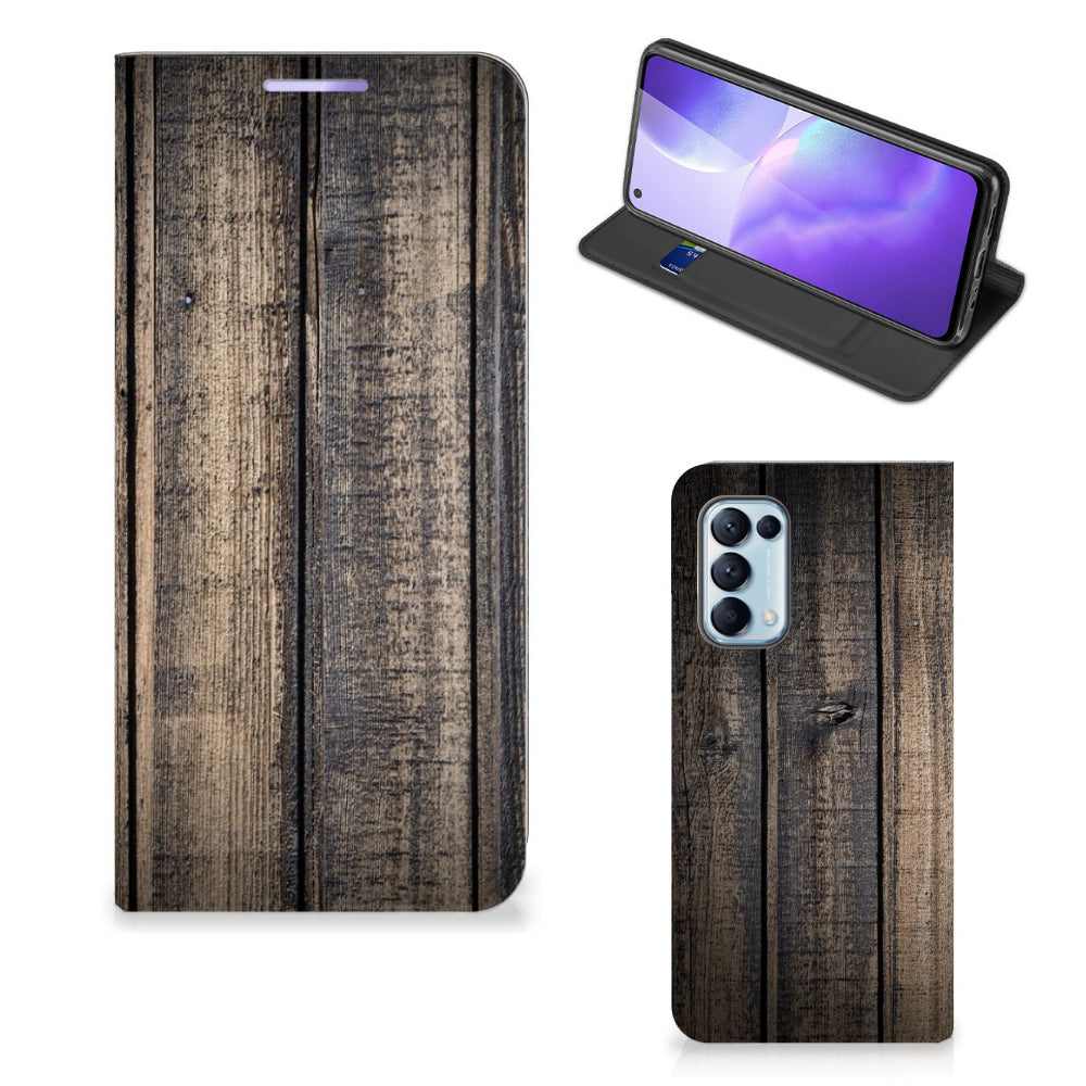 OPPO Find X3 Lite Book Wallet Case Steigerhout