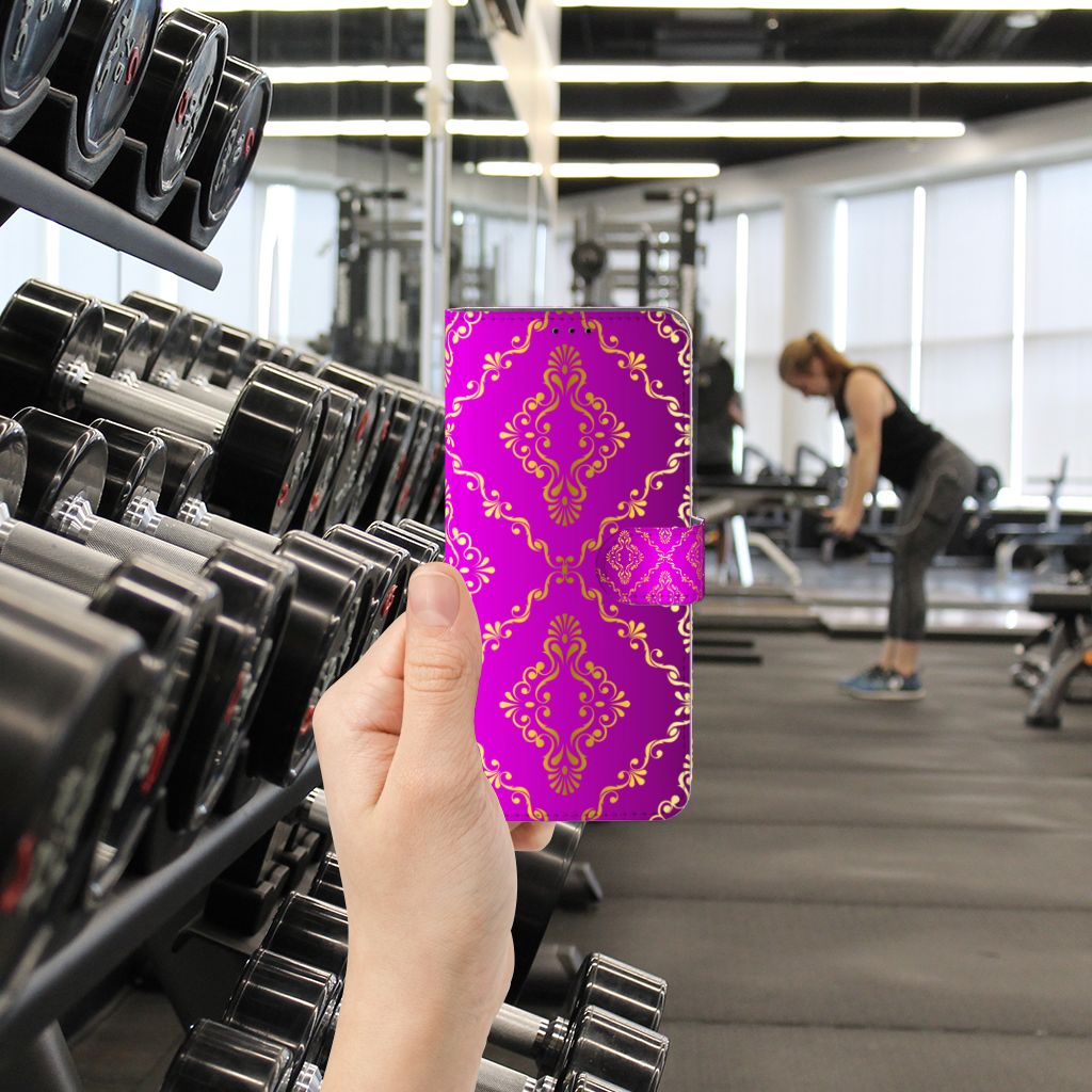 Wallet Case Motorola Edge 20 Pro Barok Roze