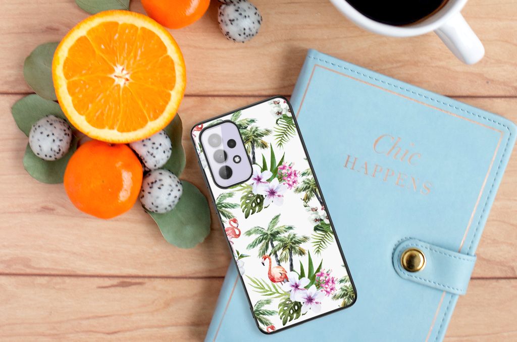 Samsung Galaxy A33 5G Dierenprint Telefoonhoesje Flamingo Palms B2C Telecom