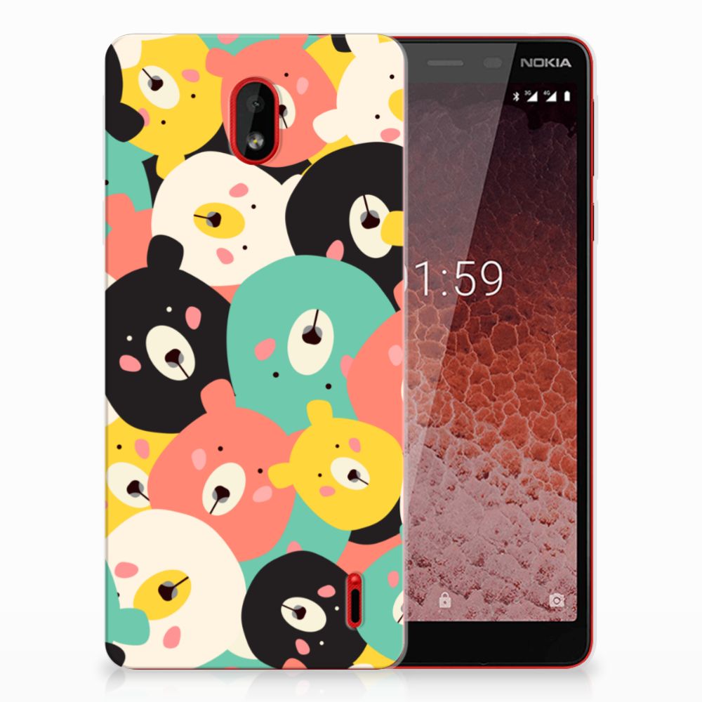 Nokia 1 Plus Telefoonhoesje met Naam Bears