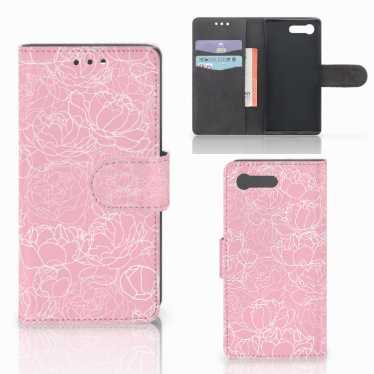 Sony Xperia X Compact Hoesje White Flowers