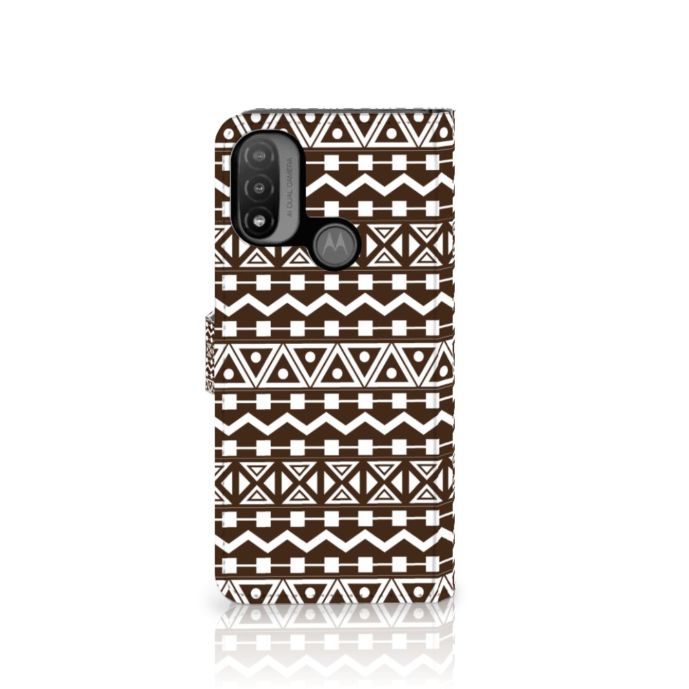 Motorola Moto E20 | E30 | E40 Telefoon Hoesje Aztec Brown