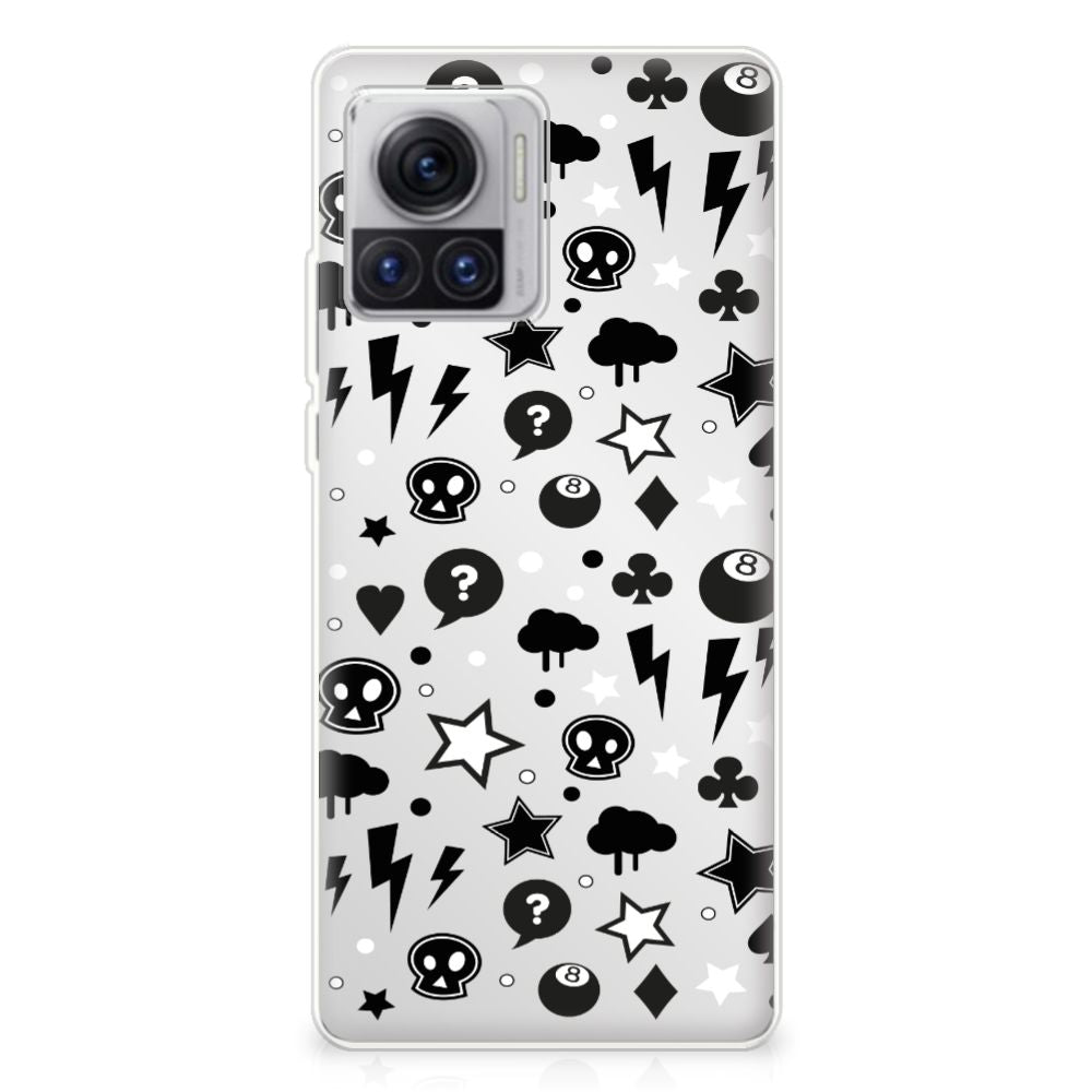 Silicone Back Case Motorola Moto X30 Pro Silver Punk B2C Telecom
