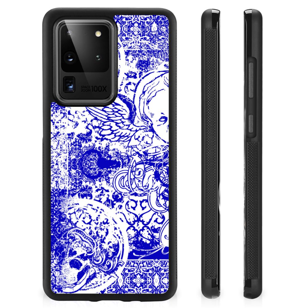 Mobiel Case Samsung Galaxy S20 Ultra Angel Skull Blauw B2C Telecom
