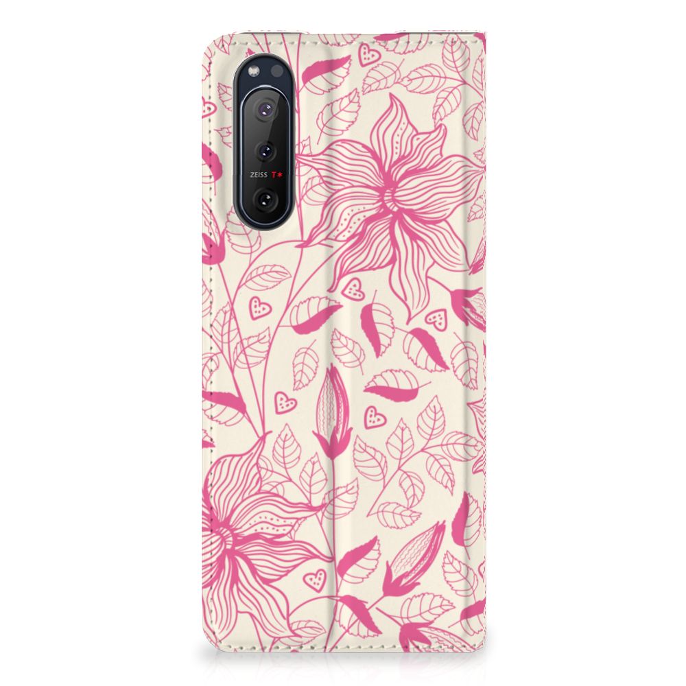 Sony Xperia 5 II Smart Cover Pink Flowers - B2C Telecom
