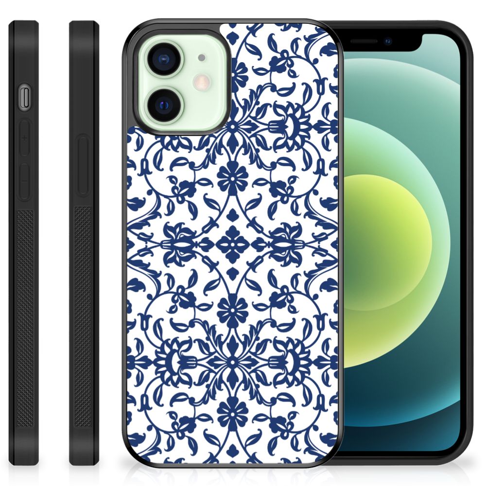 iPhone 12 Mini Skin Case Flower Blue