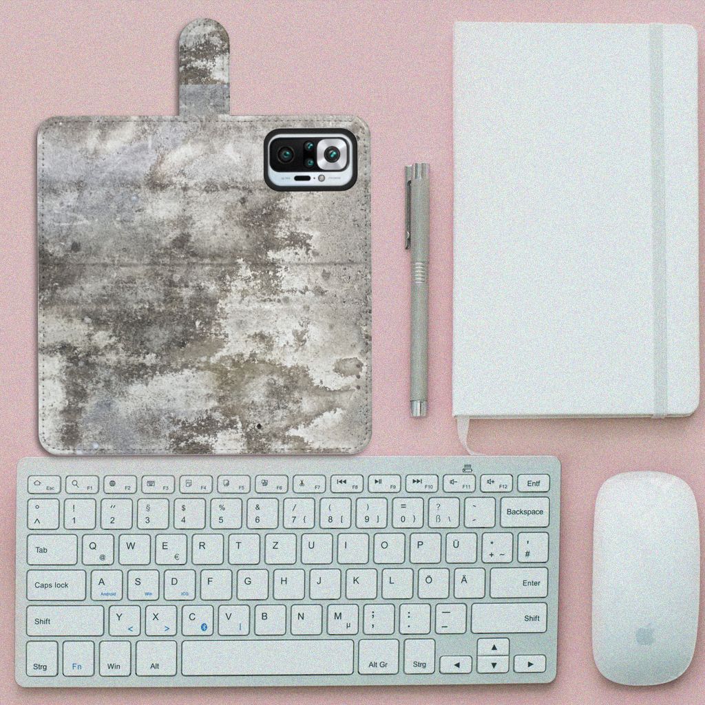 Xiaomi Redmi Note 10 Pro Bookcase Beton Print