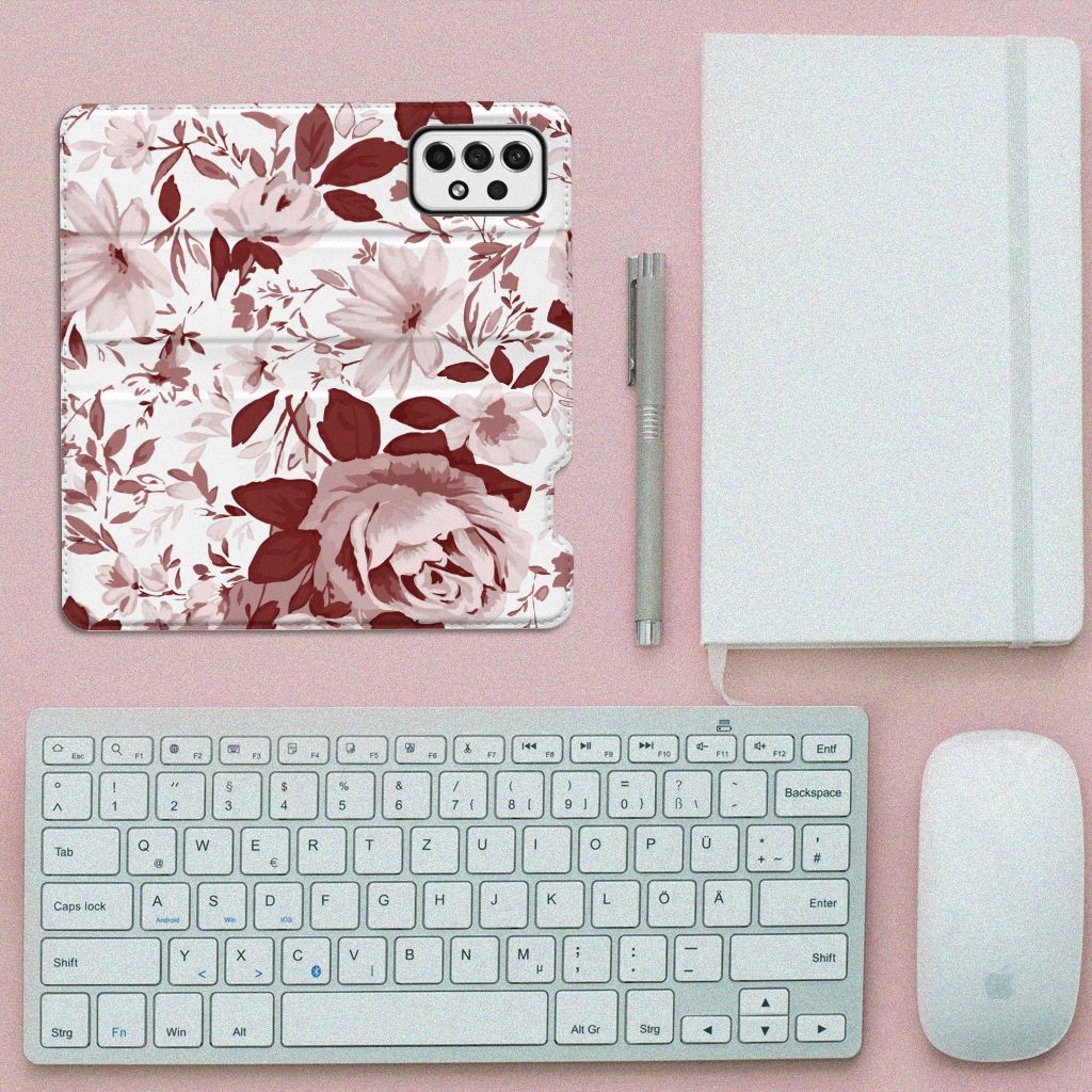 Bookcase Samsung Galaxy A73 Watercolor Flowers - B2C Telecom