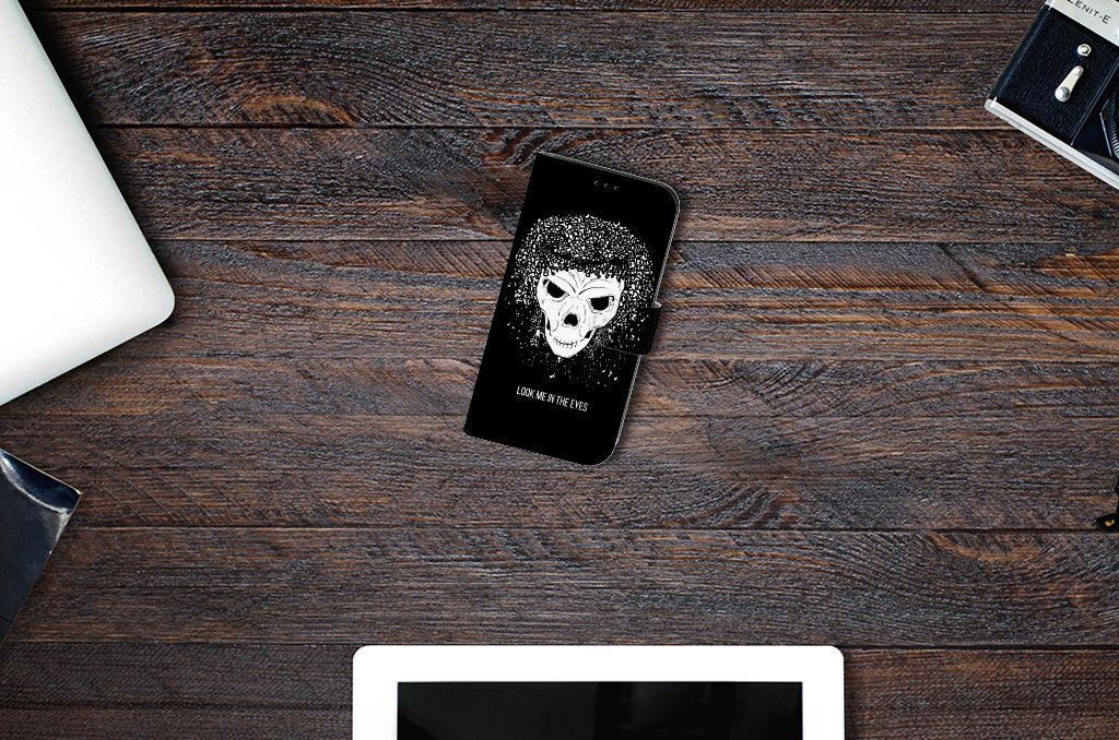 Telefoonhoesje met Naam Apple iPhone 13 Skull Hair
