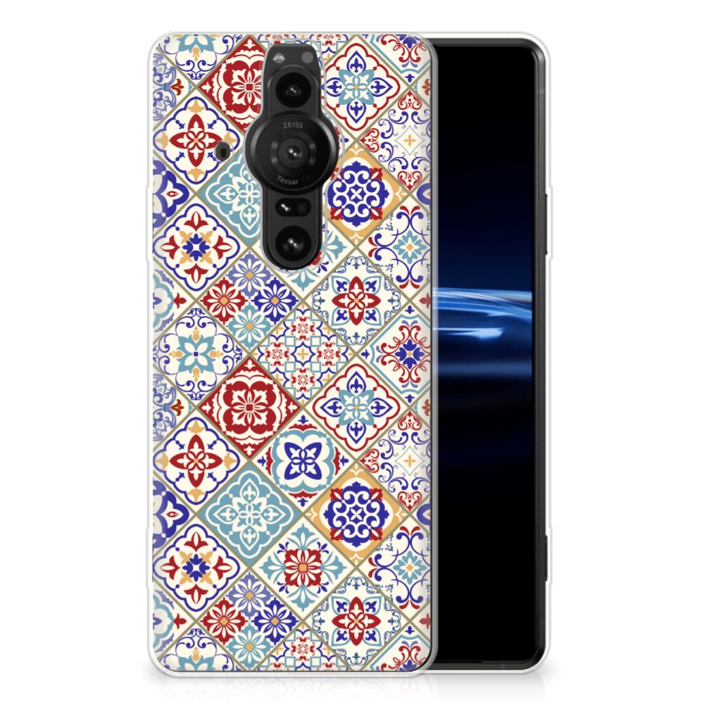 Sony Xperia Pro-I TPU Siliconen Hoesje Tiles Color B2C Telecom