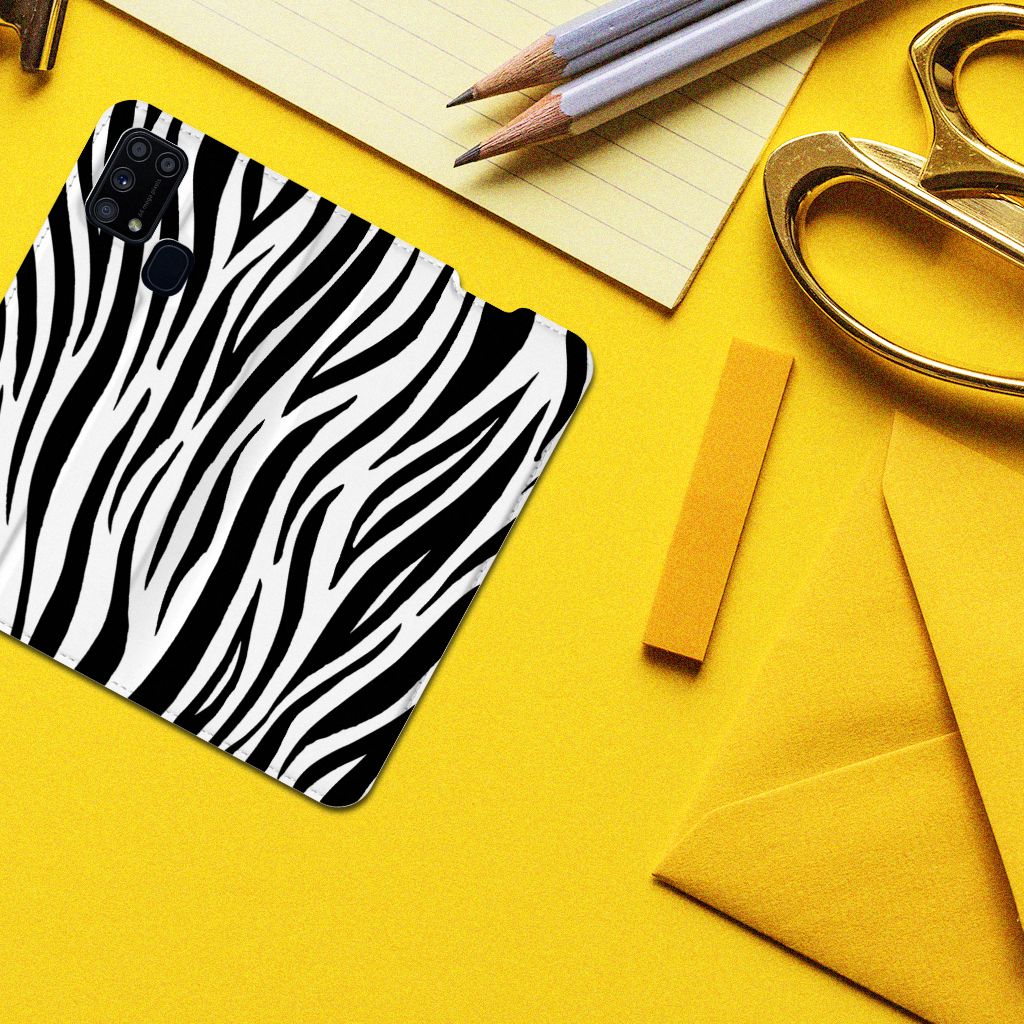 Samsung Galaxy M31 Hoesje maken Zebra - B2C Telecom
