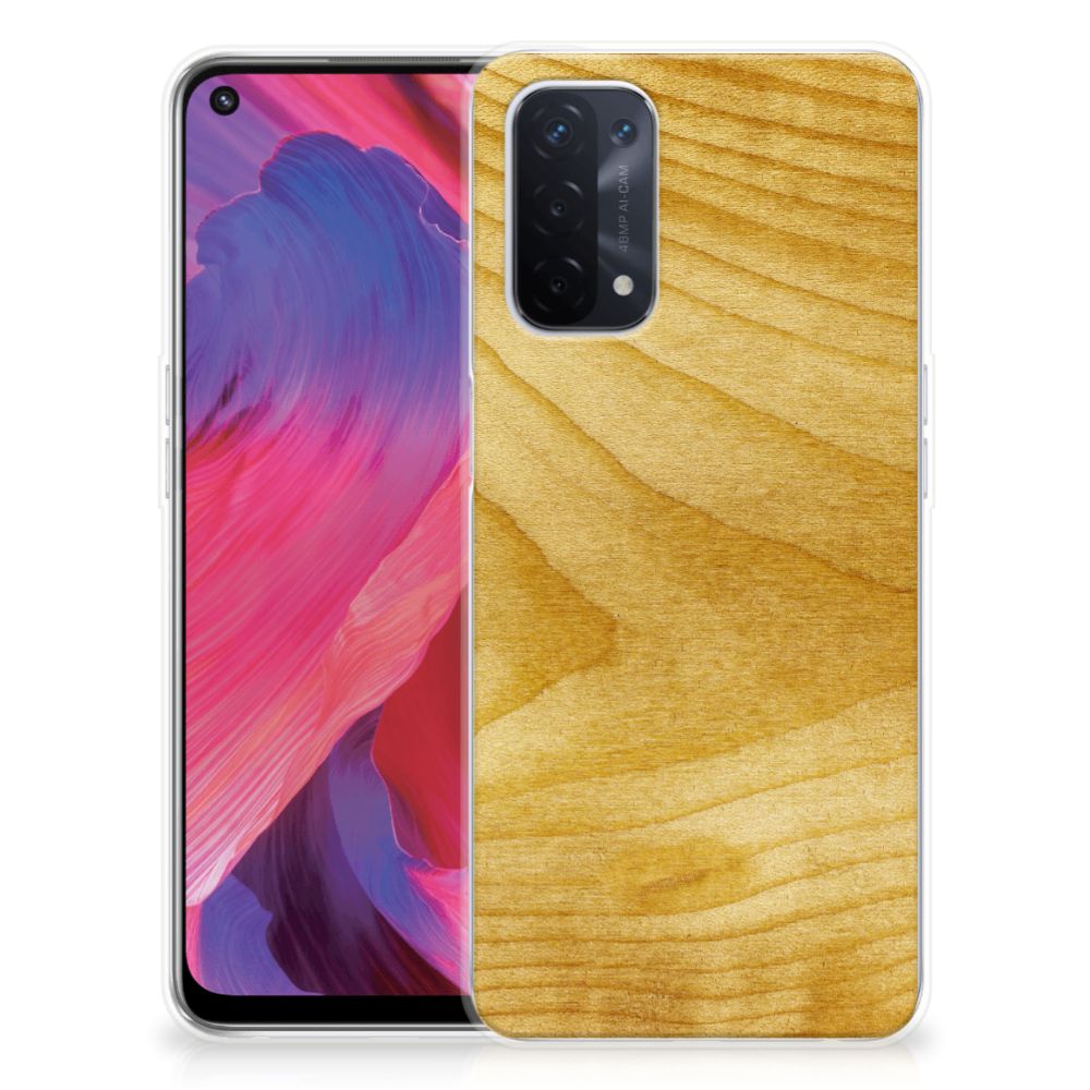 OPPO A93 5G Bumper Hoesje Licht Hout