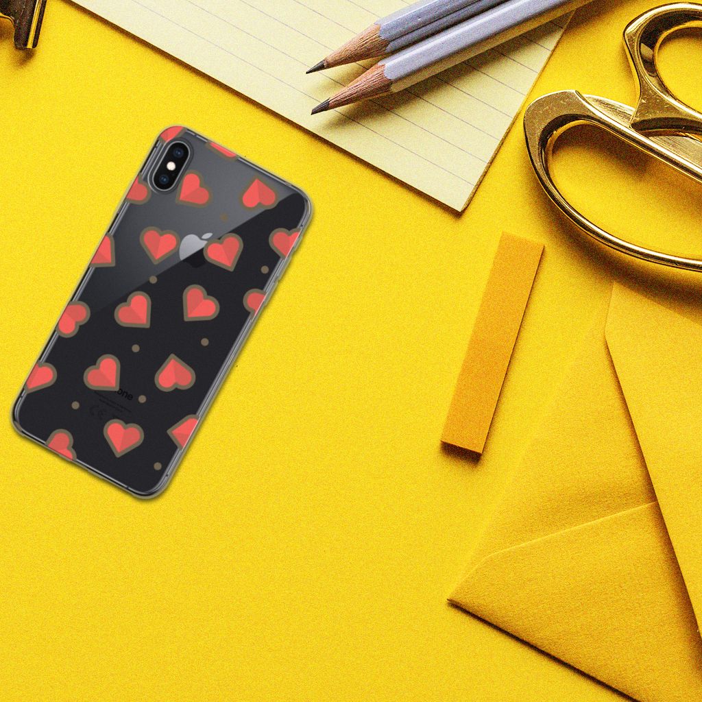 Apple iPhone Xs Max TPU bumper Hearts