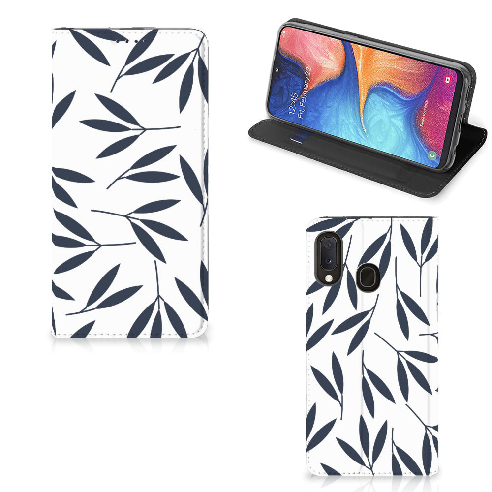 Samsung Galaxy A20e Smart Cover Leaves Blue