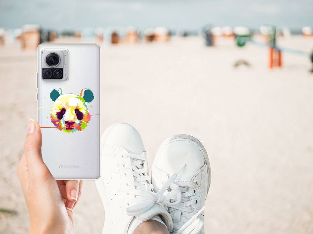 Motorola Moto X30 Pro Telefoonhoesje met Naam Panda Color B2C Telecom