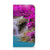 iPhone 15 Book Cover Waterval met een serene waterval in paarse bloemenomgeving 🌊.