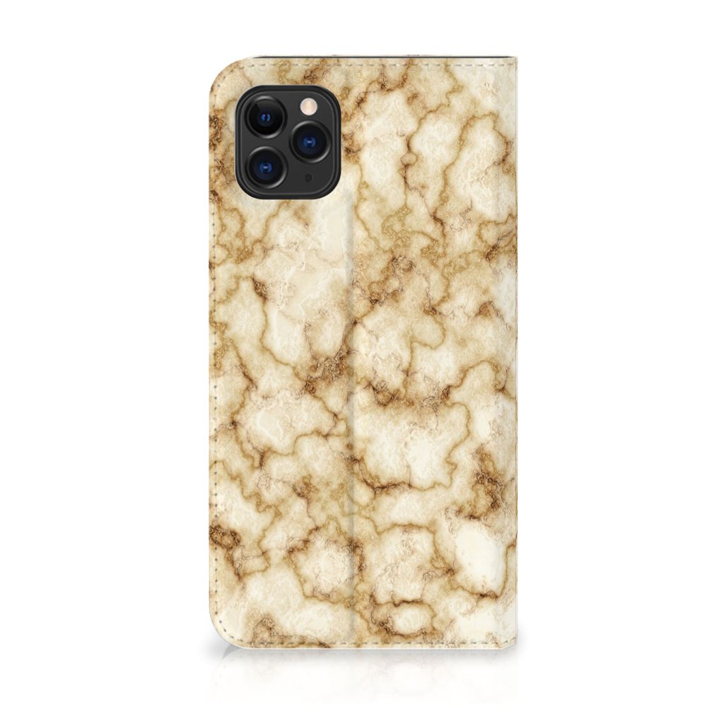 Apple iPhone 11 Pro Max Standcase Marmer Goud