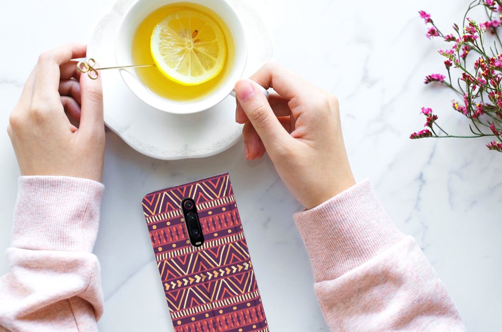 Xiaomi Redmi K20 Pro Hoesje met Magneet Aztec Paars - B2C Telecom