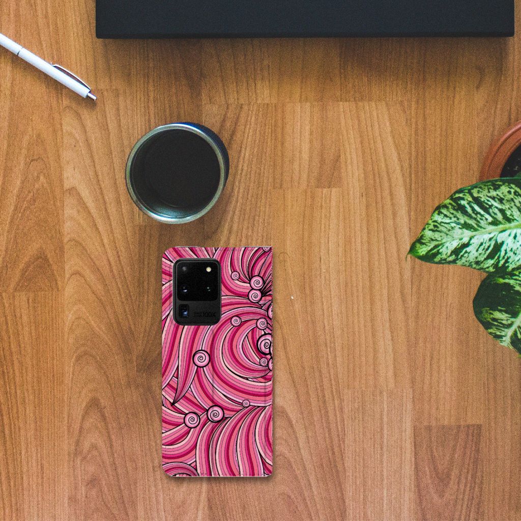 Samsung Galaxy S20 Ultra Bookcase Swirl Pink - B2C Telecom