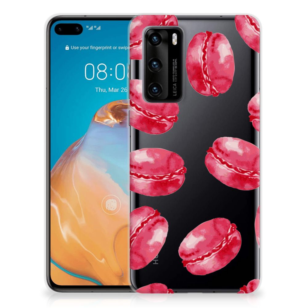 Huawei P40 Siliconen Case Pink Macarons B2C Telecom
