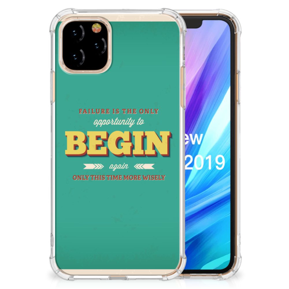 Apple iPhone 11 Pro Telefoonhoesje met tekst Quote Begin