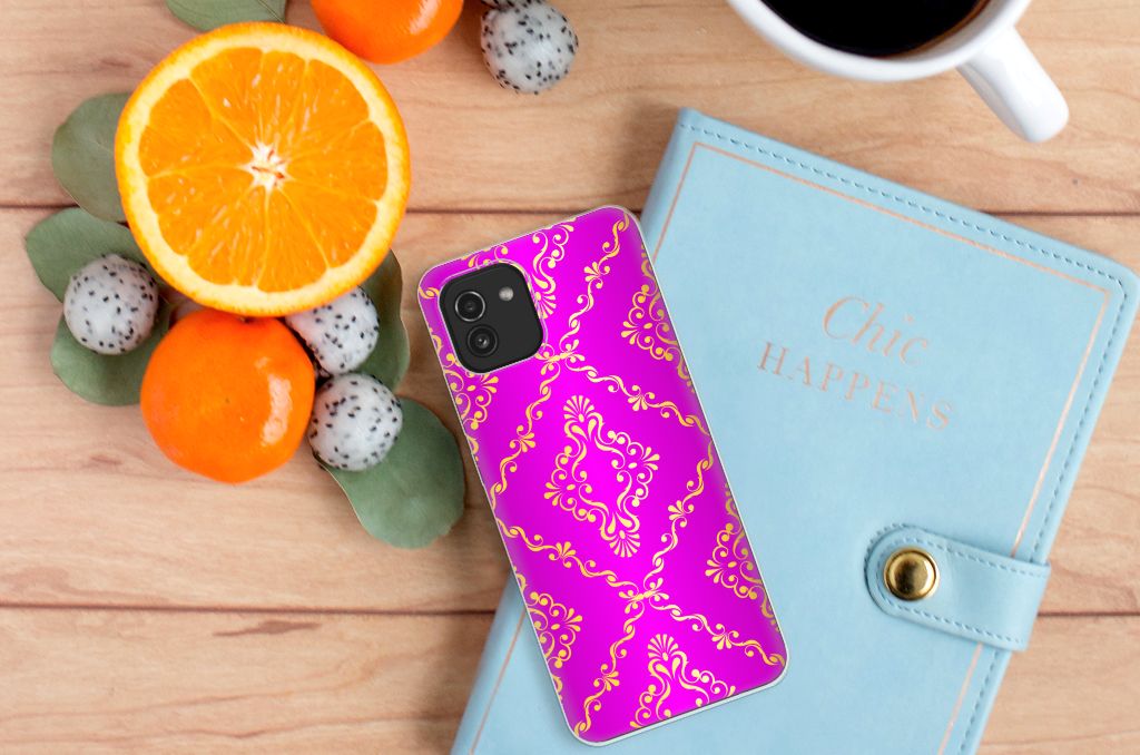 Siliconen Hoesje Samsung Galaxy A03 Barok Roze B2C Telecom