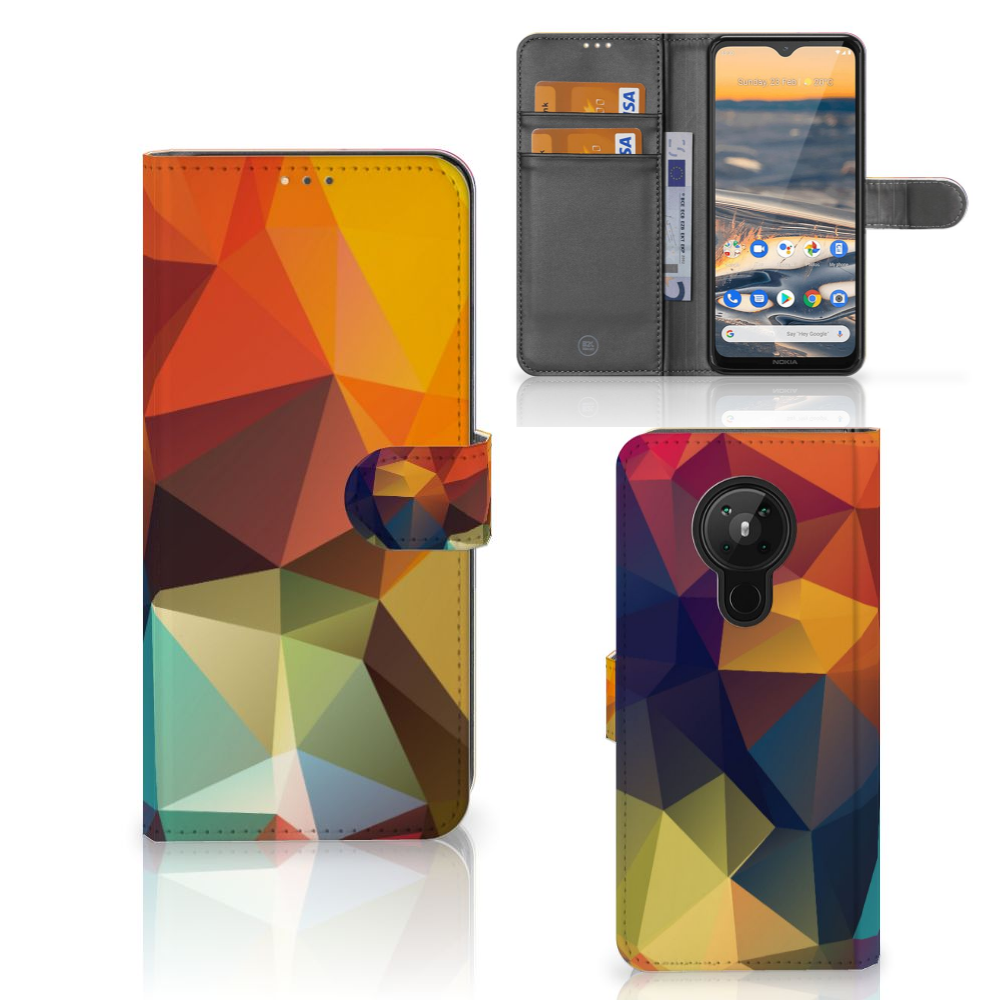 Nokia 5.3 Book Case Polygon Color