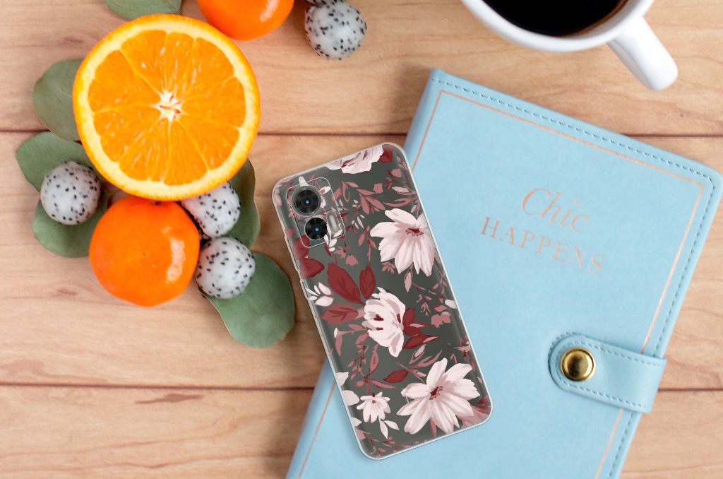 Hoesje maken Motorola Edge 30 Neo Watercolor Flowers B2C Telecom