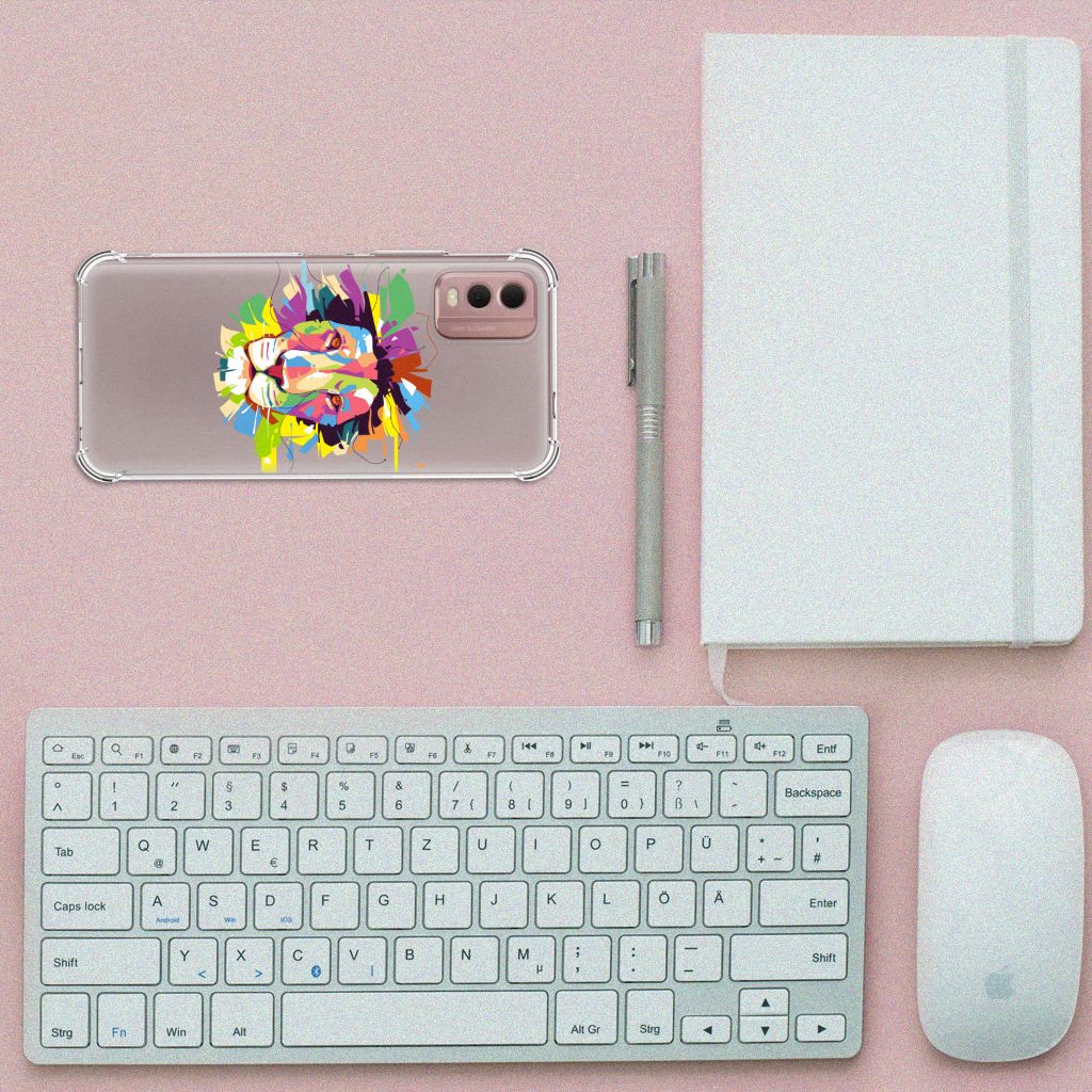 Nokia C32 Stevig Bumper Hoesje Lion Color B2C Telecom