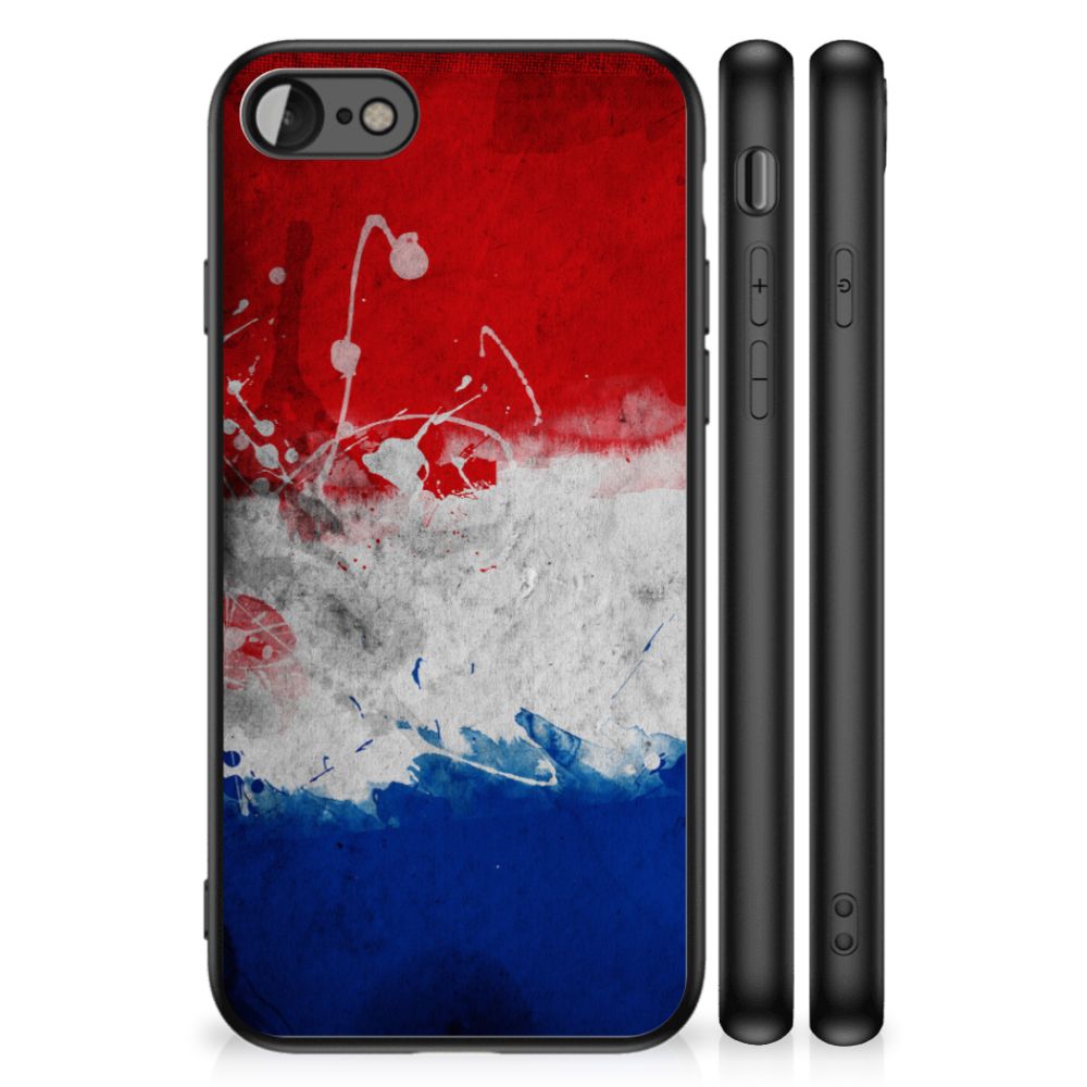 iPhone SE 2022 | SE 2020 | 7/8 Silicone Case Nederland met vlaggen design in rood, wit en blauw