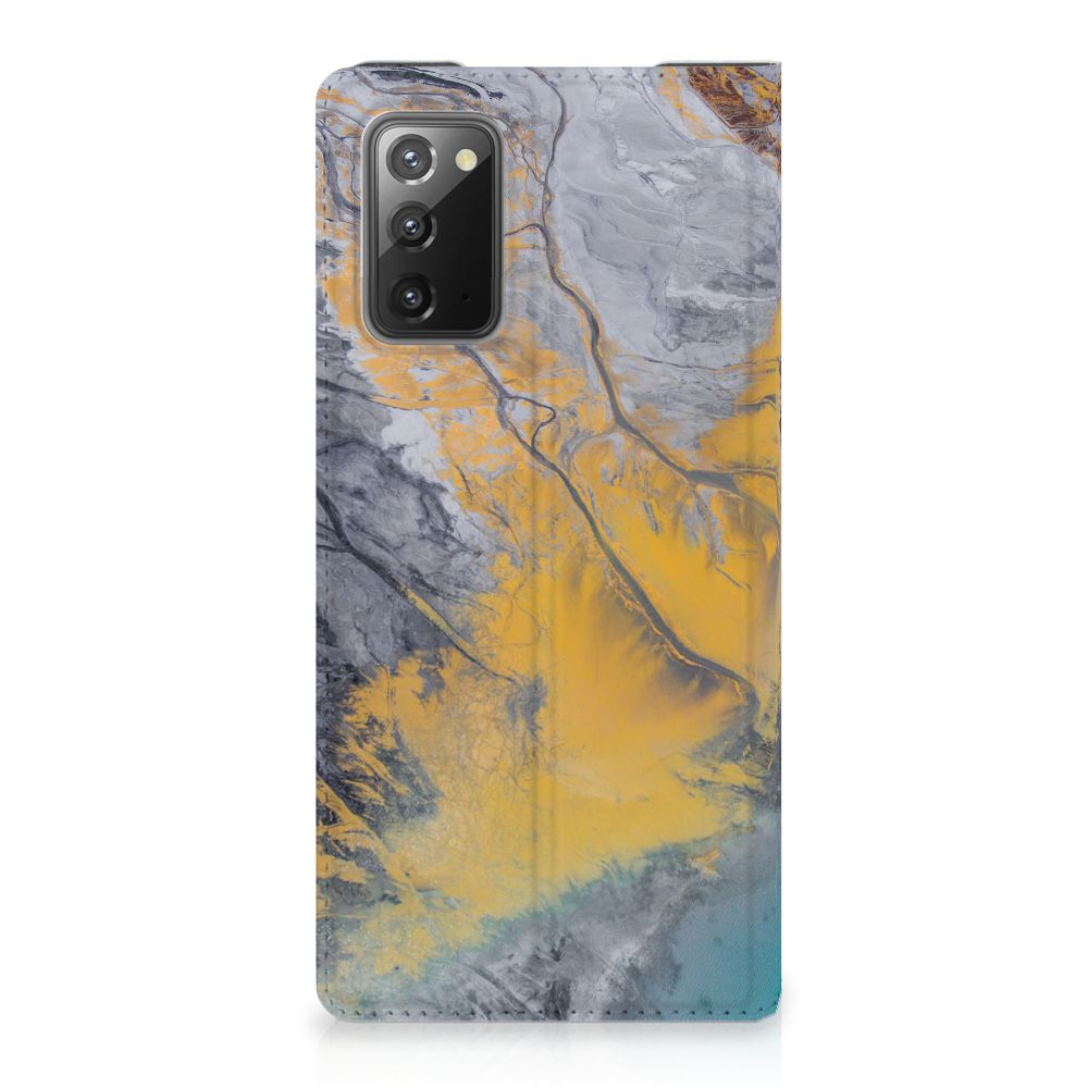 Samsung Galaxy Note20 Standcase Marble Blue Gold - B2C Telecom