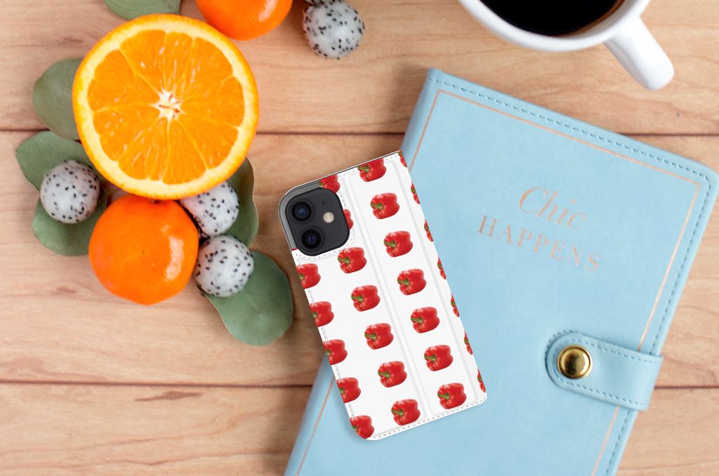 iPhone 12 Mini Flip Style Cover Paprika Red - B2C Telecom