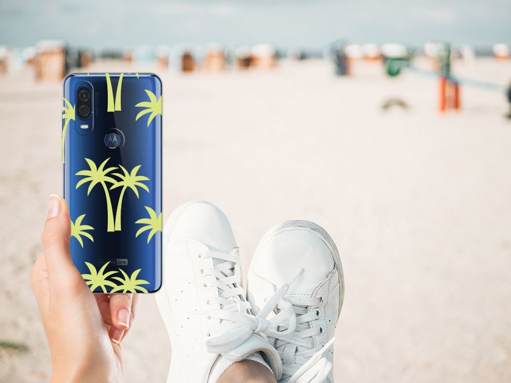 Motorola One Vision TPU Case Palmtrees