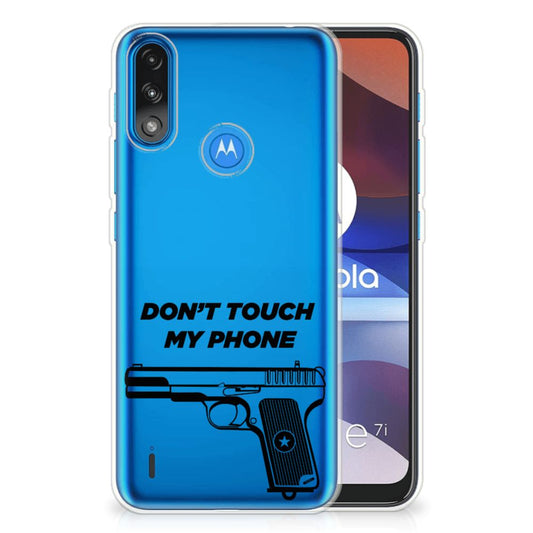 Motorola Moto E7/E7i Power Silicone-hoesje Pistol DTMP