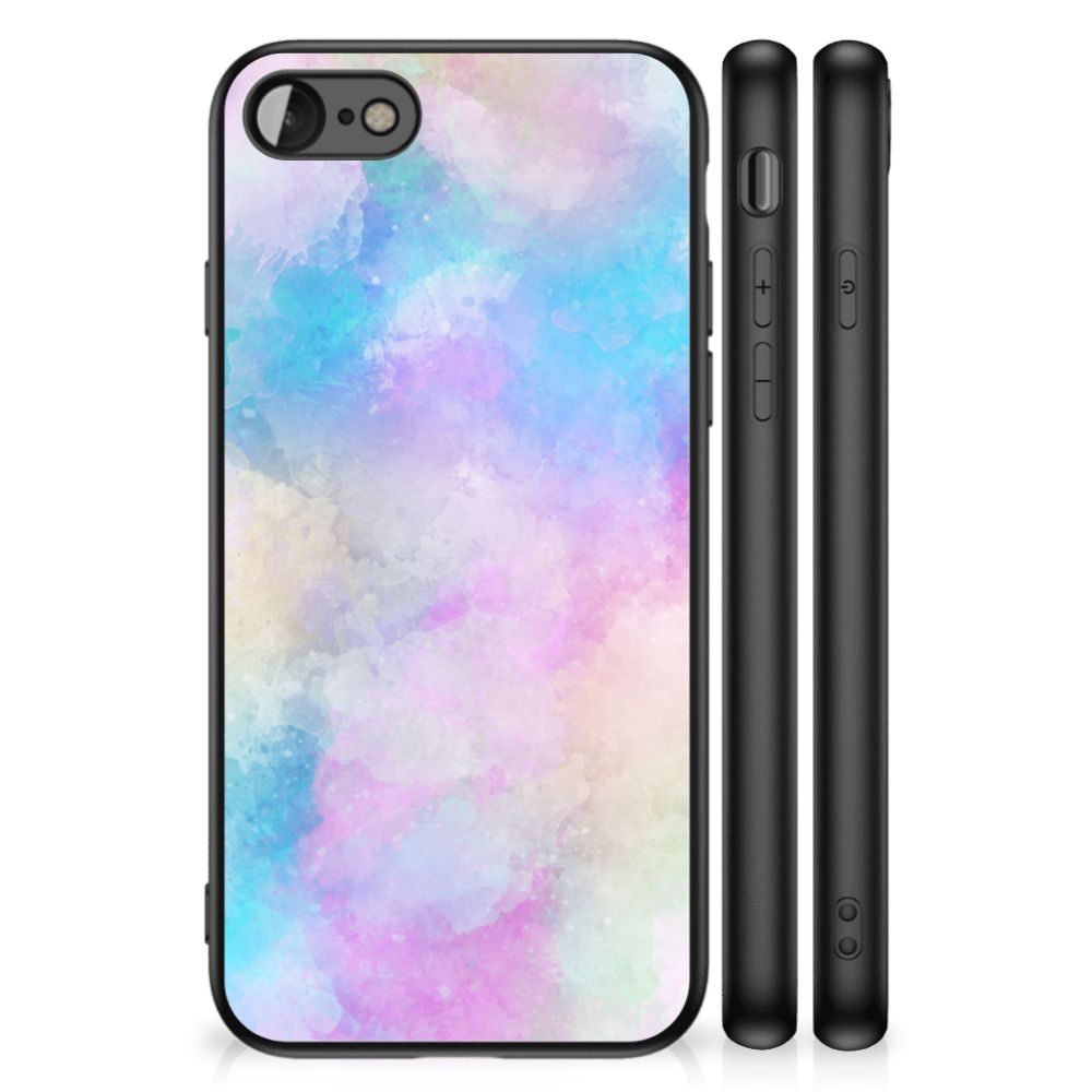 Kleurrijke Telefoonhoesje iPhone SE 2022 | SE 2020 | 7/8 Watercolor Light met kleurrijk watercolor ontwerp.