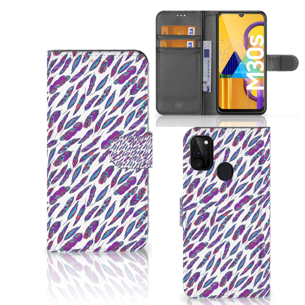 Samsung Galaxy M21 | M30s Telefoon Hoesje Feathers Color