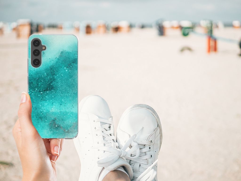 Hoesje maken Samsung Galaxy A34 Painting Blue B2C Telecom