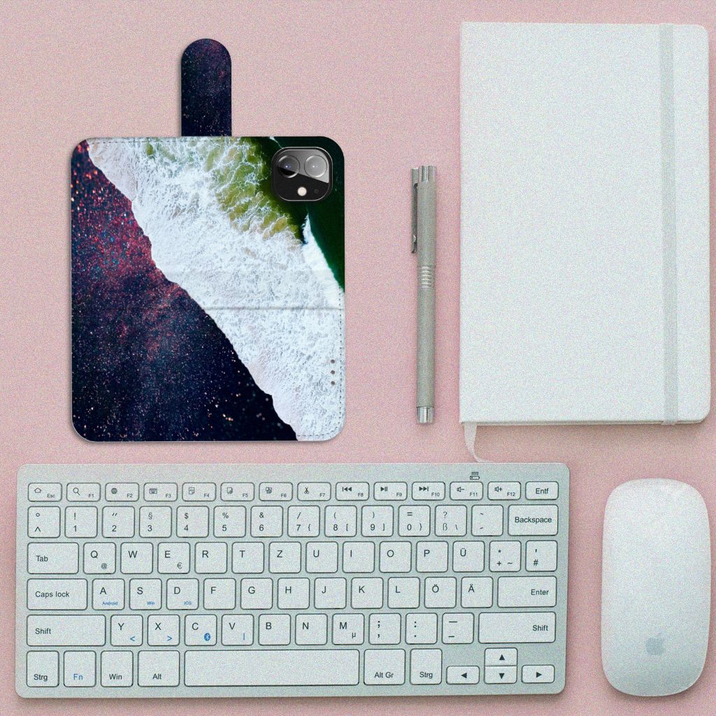 Apple iPhone 12 Mini Book Case Sea in Space