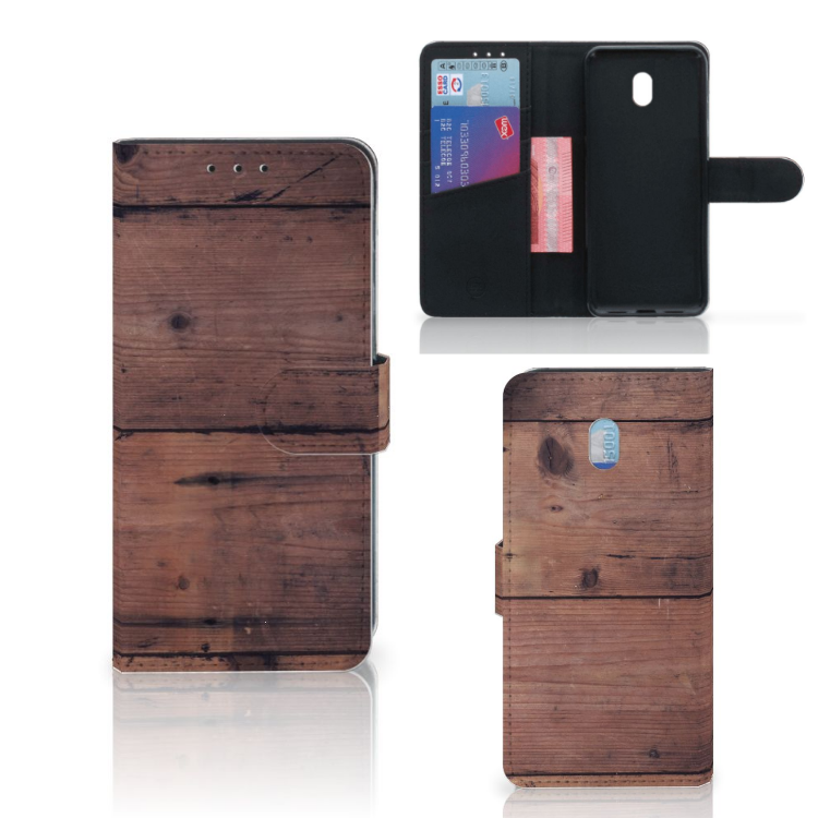 Xiaomi Redmi 8A Book Style Case Old Wood