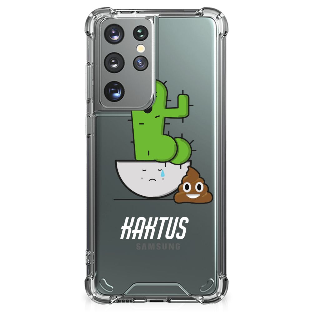 Samsung Galaxy S21 Ultra Stevig Bumper Hoesje Cactus Poo B2C Telecom