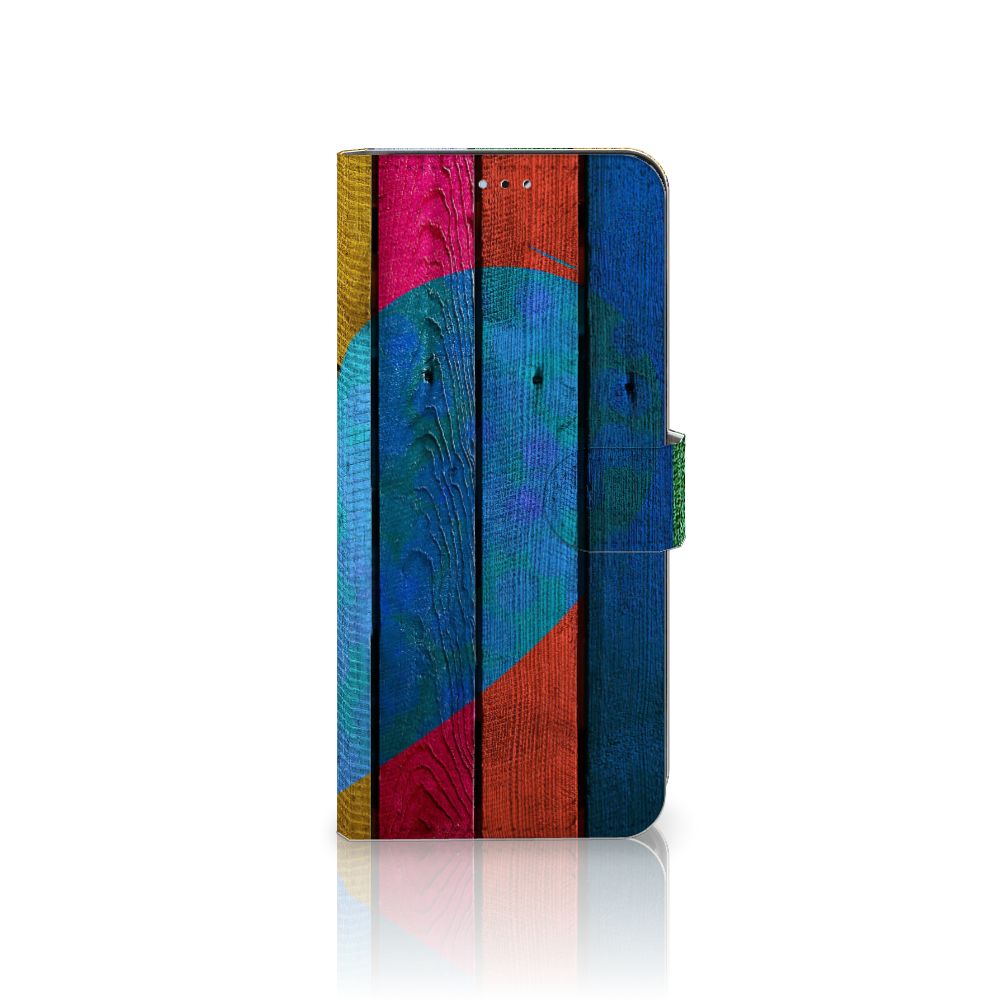 OPPO A17 Book Style Case Wood Heart - Cadeau voor je Vriend
