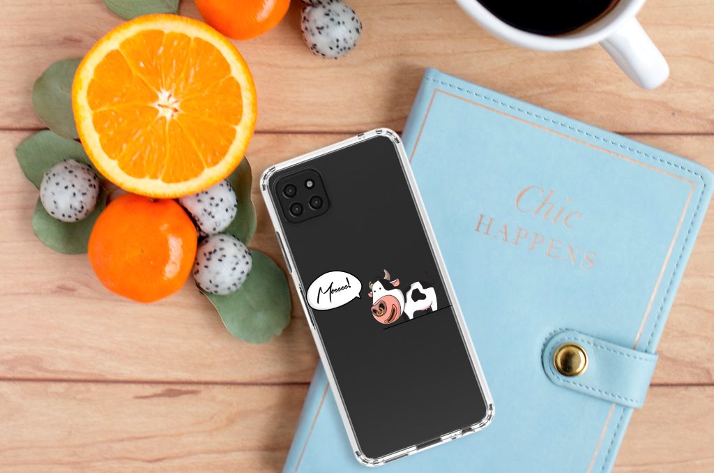 Samsung Galaxy A22 5G Stevig Bumper Hoesje Cow B2C Telecom