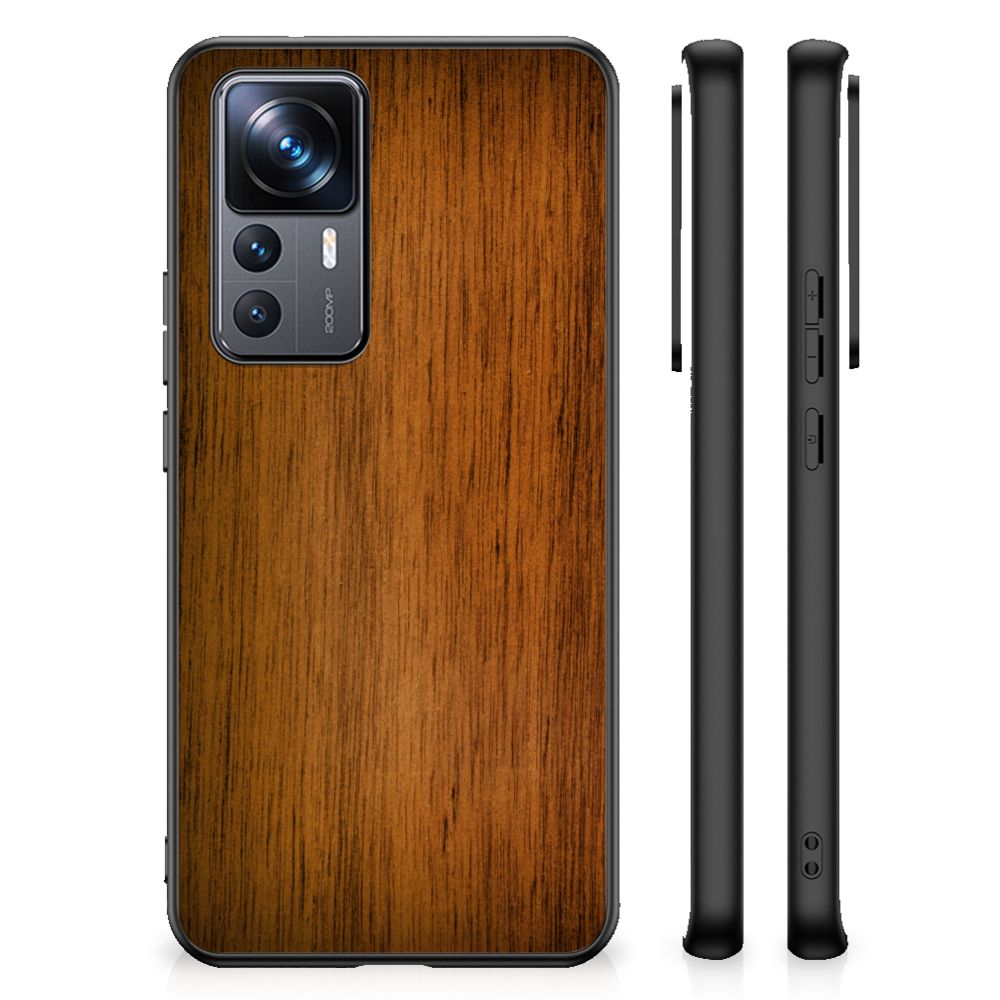 Xiaomi 12T | 12T Pro Houten Print Telefoonhoesje Donker Hout